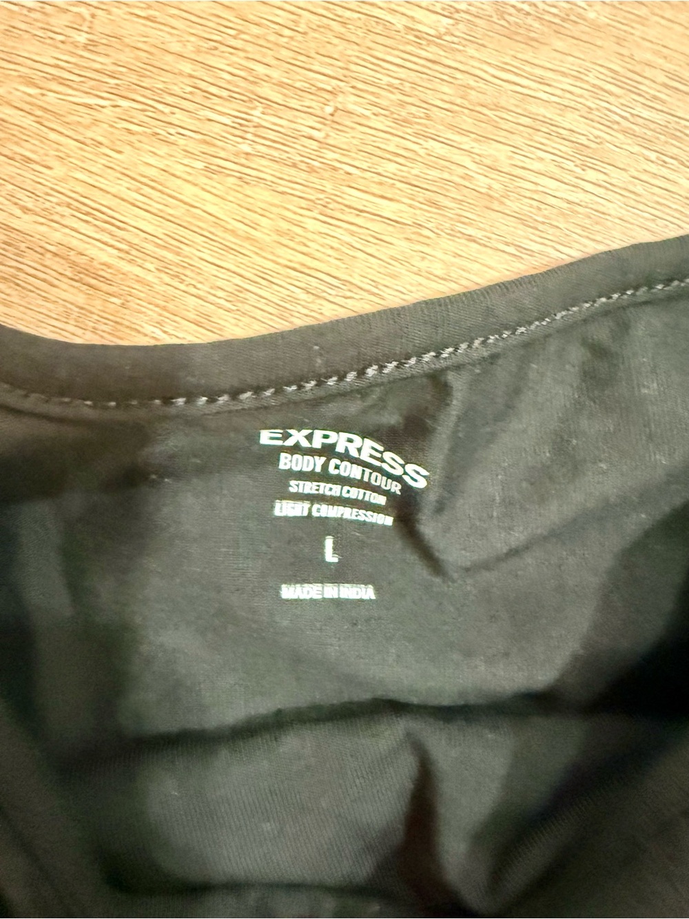 Express Black Square Neck Ribbed Tank - Picture 2 of 3